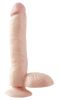 Basix Rubber Works 9 Inch Dong With Suction Cup - Flesh