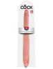 King Cock 16 Inch Tapered Double Dildo - Flesh