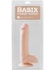 Basix Rubber Works 8 Inch Dong With Suction Cup - Flesh