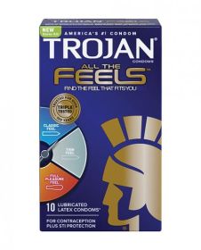 Trojan All The Feels Condoms (Option: Pack Of 10)